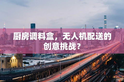 厨房调料盒，无人机配送的创意挑战？