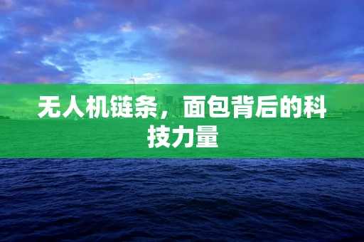无人机链条，面包背后的科技力量
