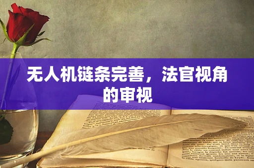 无人机链条完善，法官视角的审视