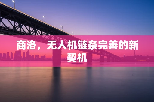 商洛，无人机链条完善的新契机