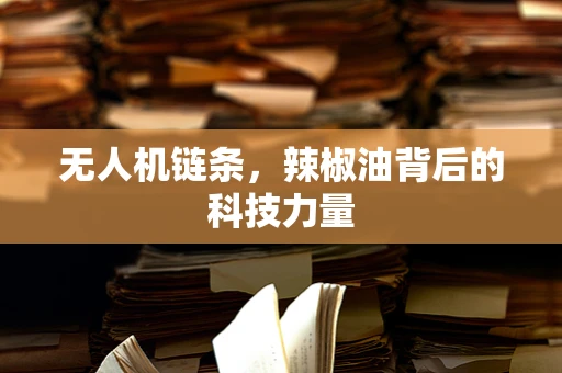 无人机链条，辣椒油背后的科技力量
