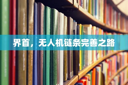 界首，无人机链条完善之路