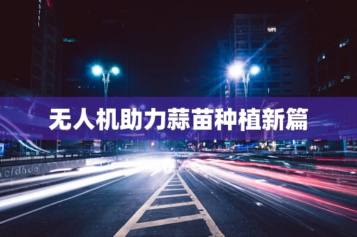 无人机助力蒜苗种植新篇
