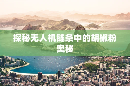 探秘无人机链条中的胡椒粉奥秘
