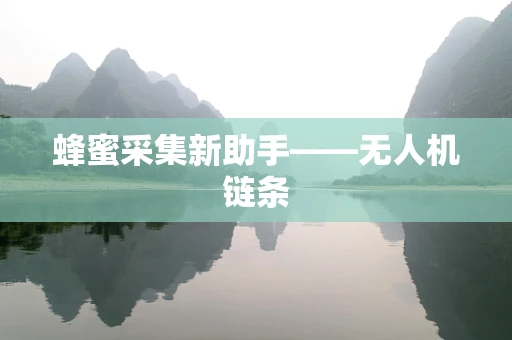 蜂蜜采集新助手——无人机链条