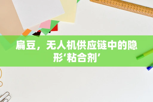 扁豆，无人机供应链中的隐形‘粘合剂’