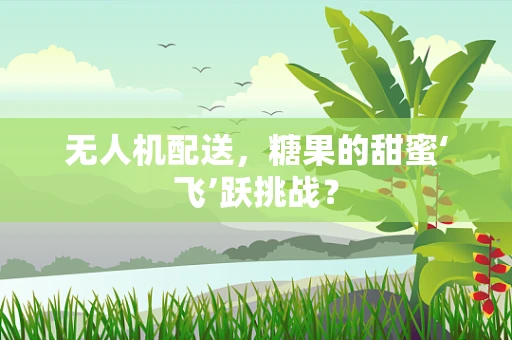 无人机配送，糖果的甜蜜‘飞’跃挑战？