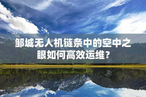 邹城无人机链条中的空中之眼如何高效运维？