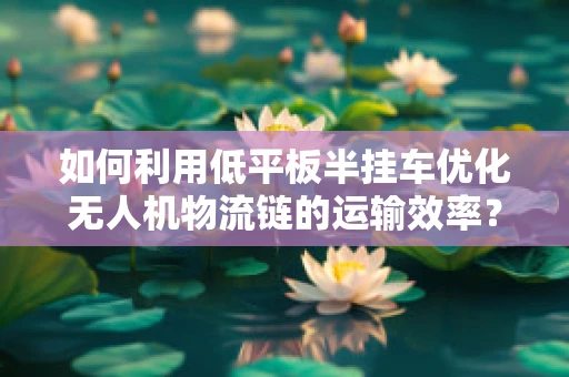 如何利用低平板半挂车优化无人机物流链的运输效率？