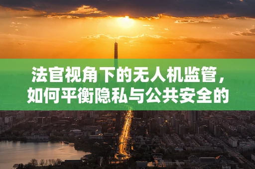 法官视角下的无人机监管，如何平衡隐私与公共安全的界限？