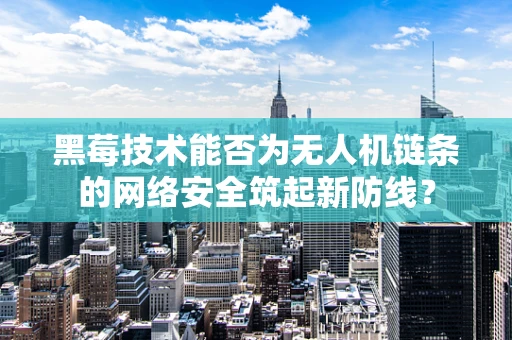 黑莓技术能否为无人机链条的网络安全筑起新防线？