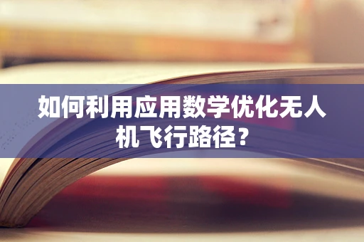 如何利用应用数学优化无人机飞行路径？