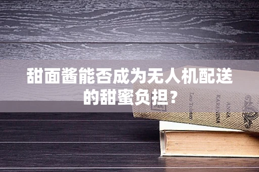 甜面酱能否成为无人机配送的甜蜜负担？