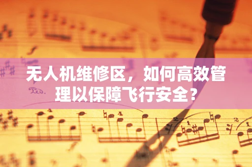无人机维修区，如何高效管理以保障飞行安全？
