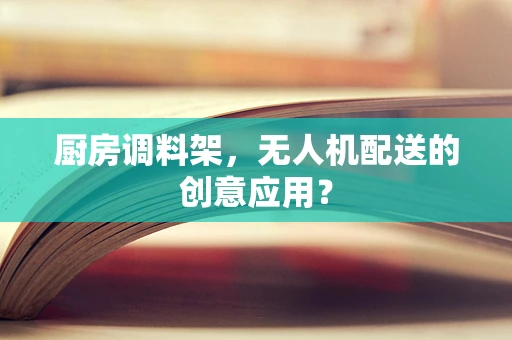 厨房调料架，无人机配送的创意应用？