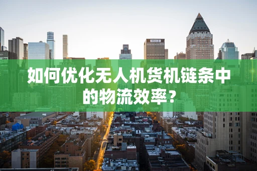 如何优化无人机货机链条中的物流效率？