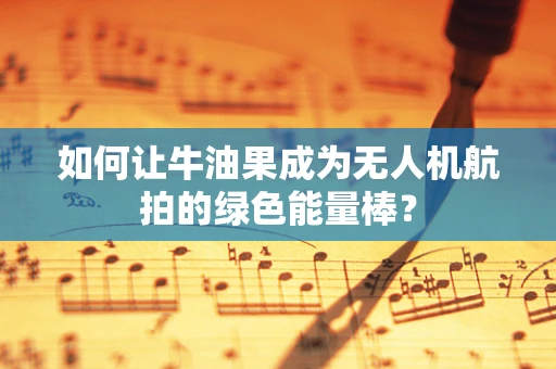 如何让牛油果成为无人机航拍的绿色能量棒？