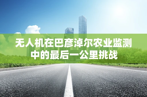 无人机在巴彦淖尔农业监测中的最后一公里挑战