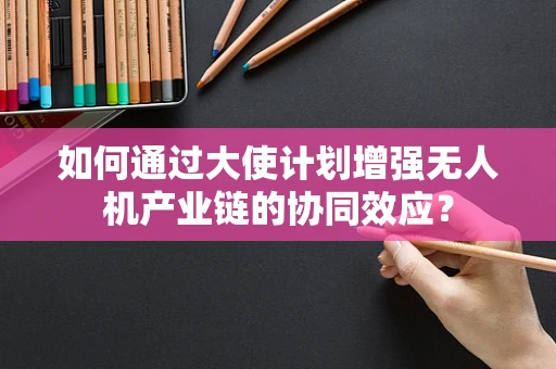 如何通过大使计划增强无人机产业链的协同效应？