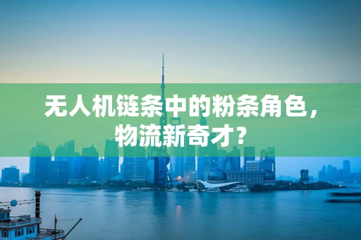 无人机链条中的粉条角色，物流新奇才？
