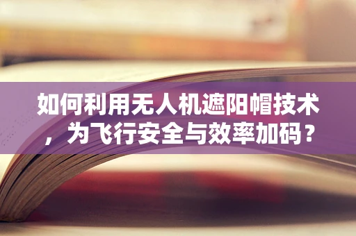 如何利用无人机遮阳帽技术，为飞行安全与效率加码？