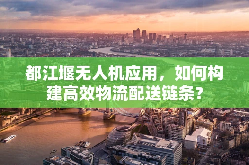 都江堰无人机应用，如何构建高效物流配送链条？
