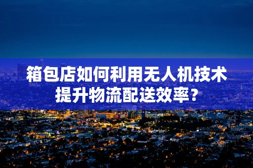 箱包店如何利用无人机技术提升物流配送效率？