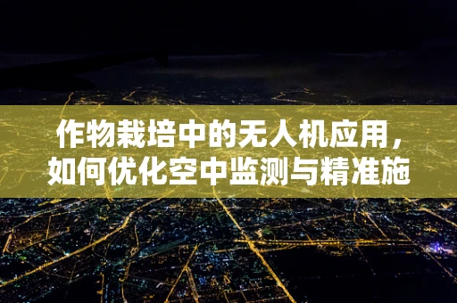 作物栽培中的无人机应用，如何优化空中监测与精准施肥？