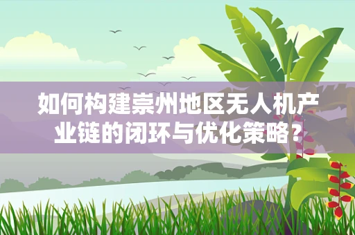 如何构建崇州地区无人机产业链的闭环与优化策略？