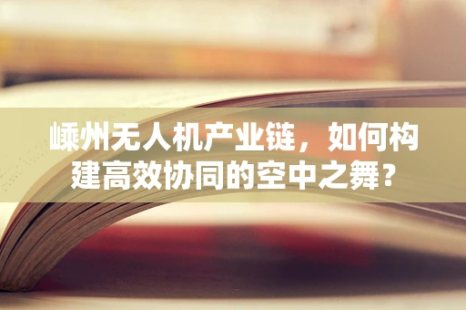 嵊州无人机产业链，如何构建高效协同的空中之舞？