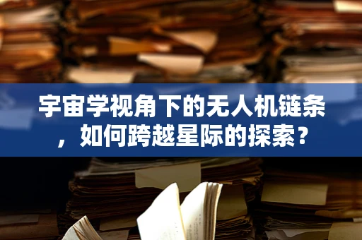 宇宙学视角下的无人机链条，如何跨越星际的探索？