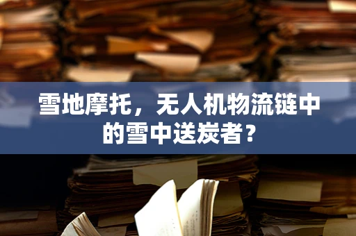 雪地摩托，无人机物流链中的雪中送炭者？