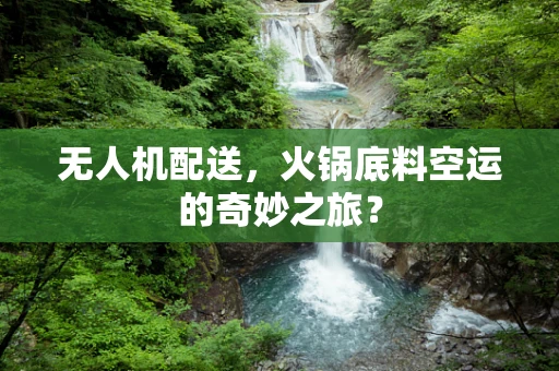 无人机配送，火锅底料空运的奇妙之旅？