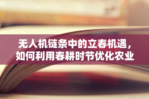 无人机链条中的立春机遇，如何利用春耕时节优化农业无人机服务？