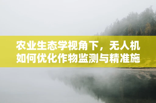 农业生态学视角下，无人机如何优化作物监测与精准施肥？