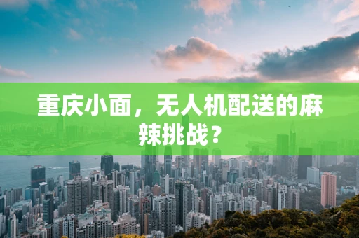 重庆小面，无人机配送的麻辣挑战？