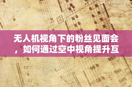 无人机视角下的粉丝见面会，如何通过空中视角提升互动体验？