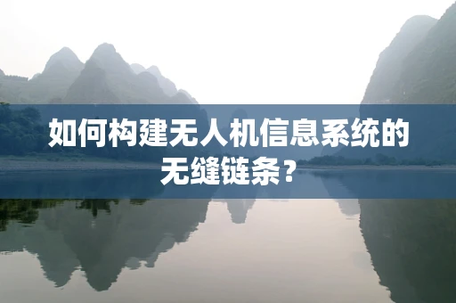如何构建无人机信息系统的无缝链条？