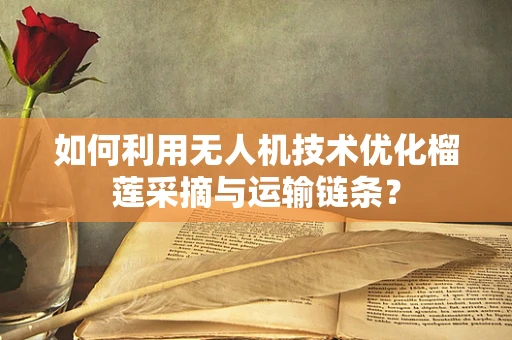 如何利用无人机技术优化榴莲采摘与运输链条？