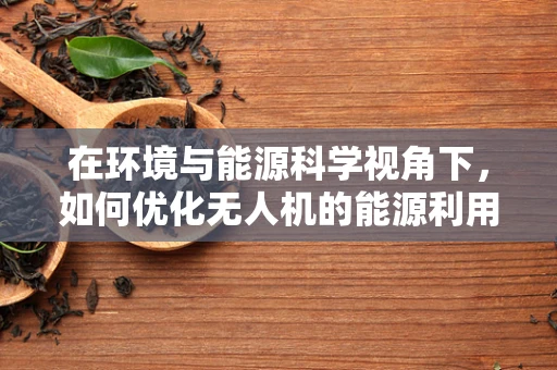 在环境与能源科学视角下，如何优化无人机的能源利用效率？