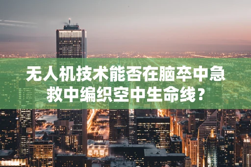 无人机技术能否在脑卒中急救中编织空中生命线？
