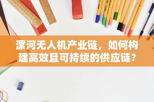 漯河无人机产业链，如何构建高效且可持续的供应链？