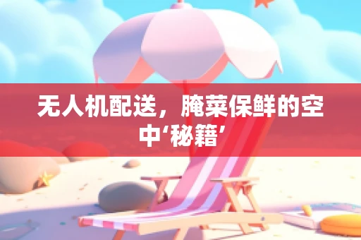 无人机配送，腌菜保鲜的空中‘秘籍’