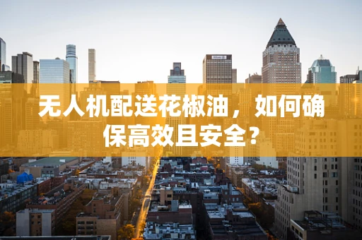 无人机配送花椒油，如何确保高效且安全？
