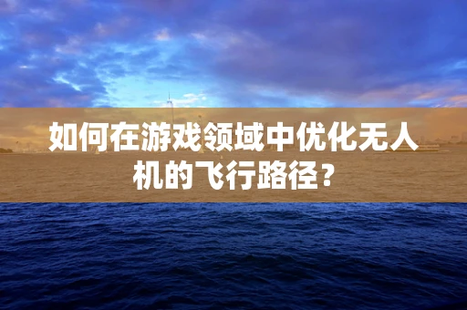 如何在游戏领域中优化无人机的飞行路径？