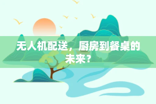 无人机配送，厨房到餐桌的未来？