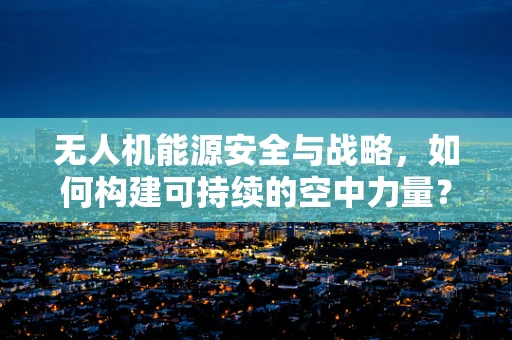 无人机能源安全与战略，如何构建可持续的空中力量？