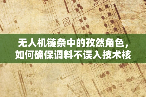 无人机链条中的孜然角色，如何确保调料不误入技术核心？