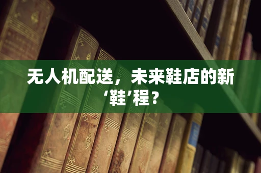 无人机配送，未来鞋店的新‘鞋’程？
