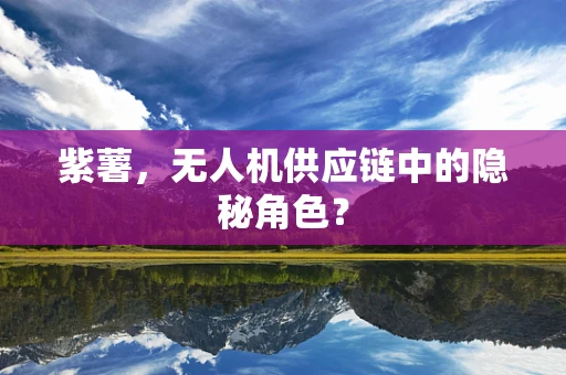 紫薯，无人机供应链中的隐秘角色？